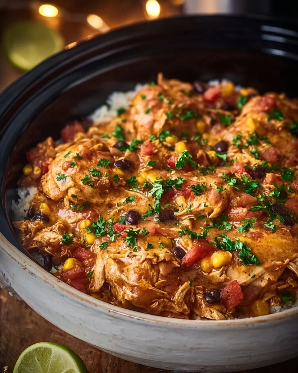 Best Crock Pot Fiesta Chicken