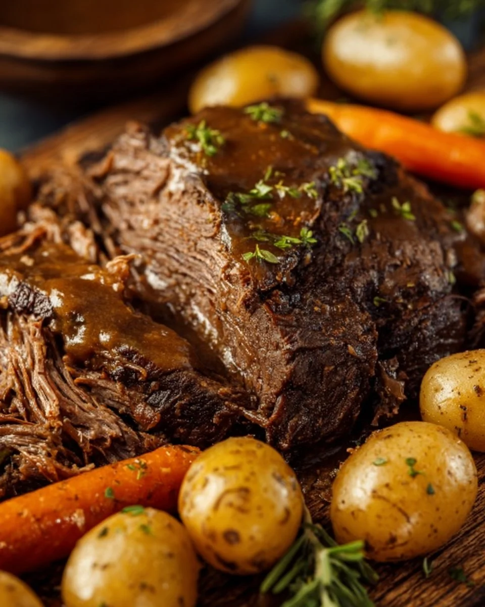 BEST Crockpot Pot Roast with Gravy