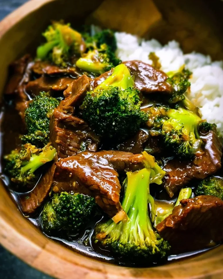 Crock Pot Beef and Broccoli dish with tender beef and fresh broccoli