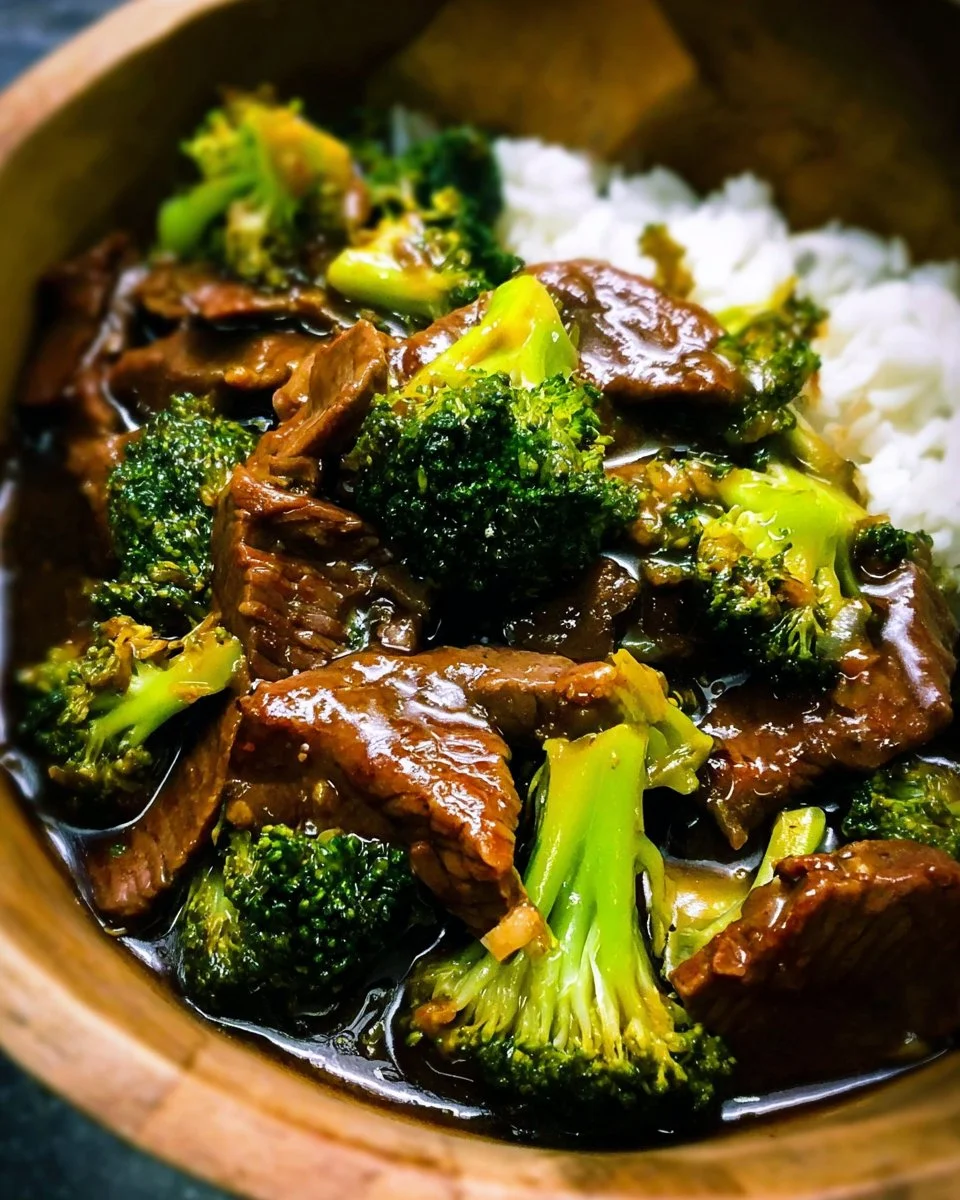 Crock Pot Beef and Broccoli dish with tender beef and fresh broccoli