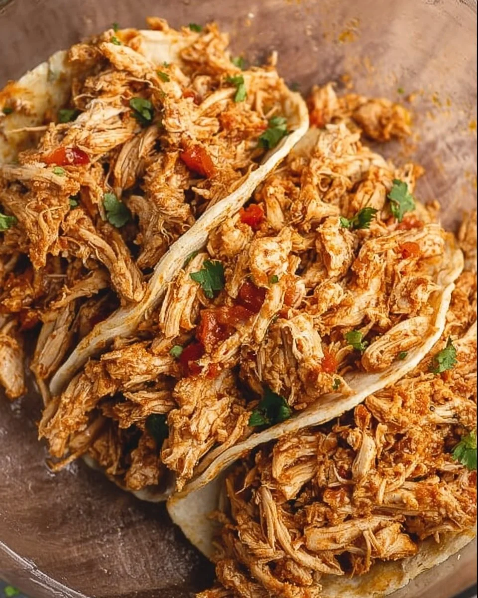 Crockpot Shredded Chicken Tacos