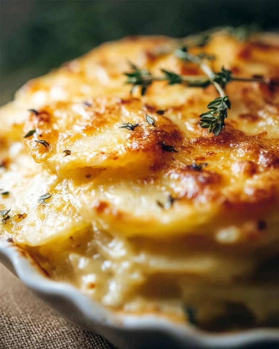 SLOW COOKER CHEESY SCALLOPED POTATOES