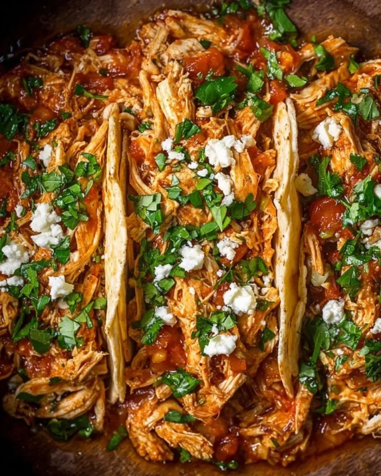 Delicious slow cooker chicken tacos served with toppings and sides