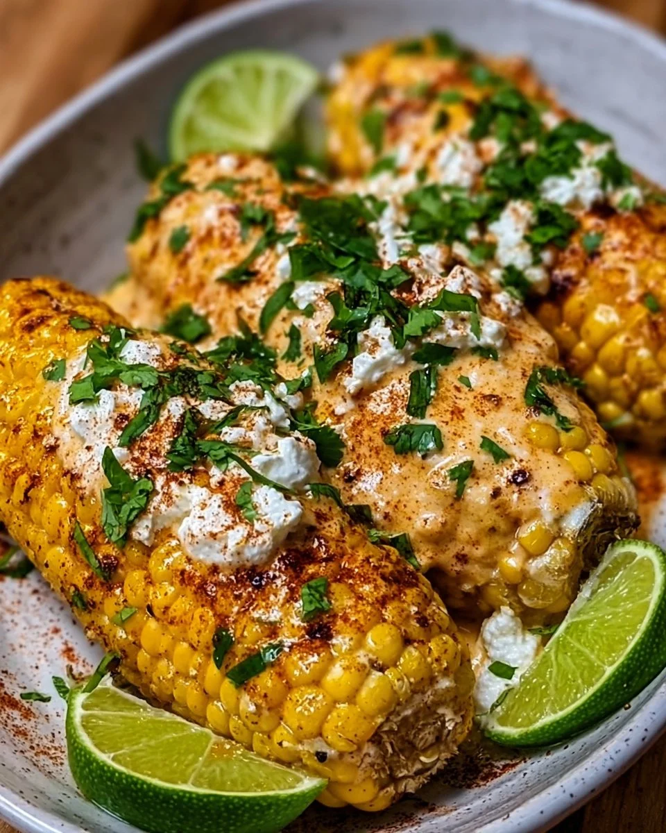 Slow cooker chicken dish featuring street corn flavors and cooked to perfection.