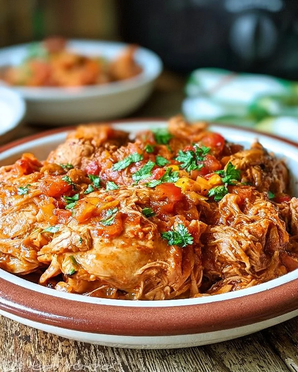 3-Ingredient Slow Cooker Salsa Chicken