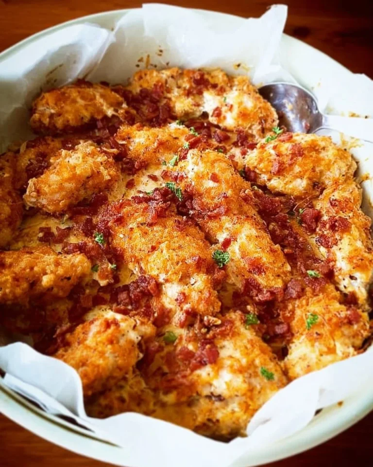 Creamy and savory Crack Chicken served in a bowl with herbs.