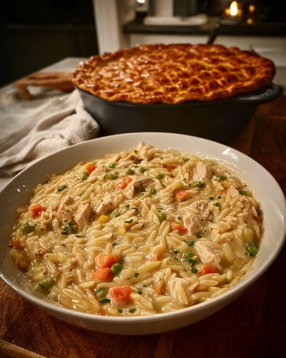 Creamy Chicken Pot Pie Orzo