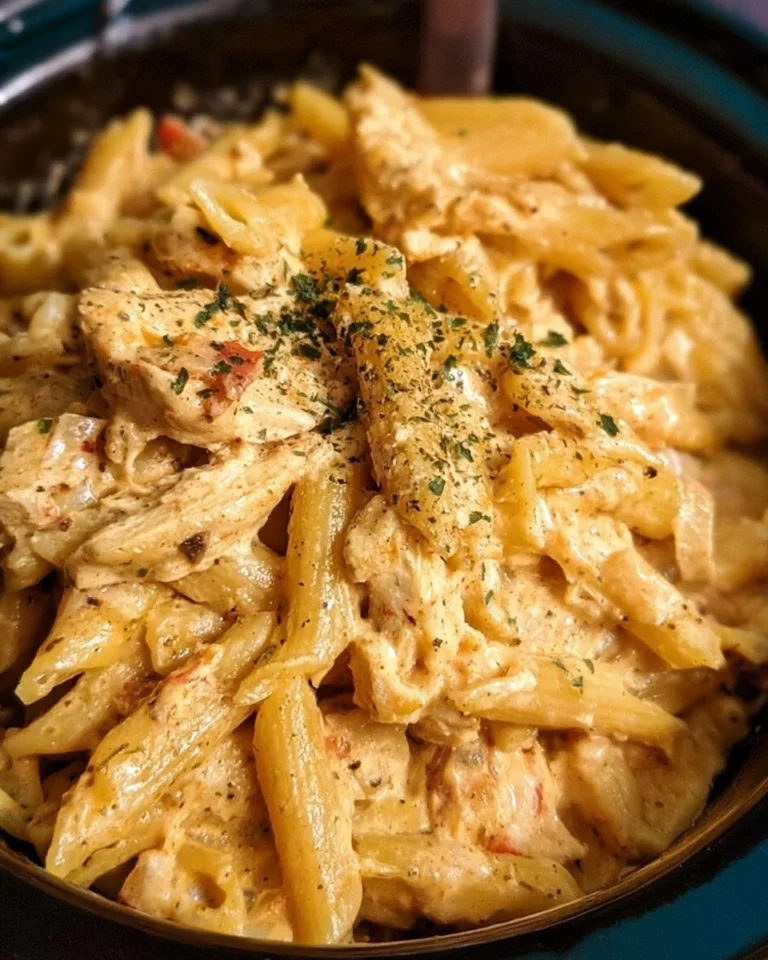 Delicious Crock Pot Cajun Chicken Pasta served in a bowl