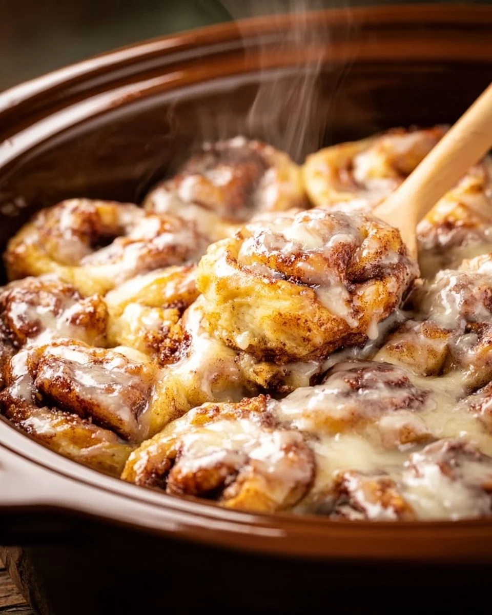 Crock Pot Cinnamon Roll Casserole