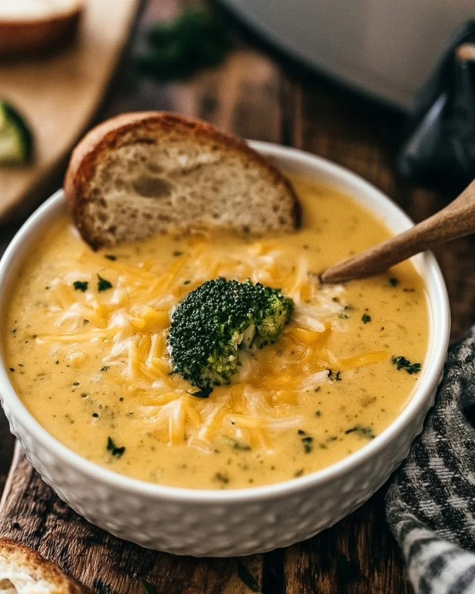 Crockpot Broccoli Cheddar Soup