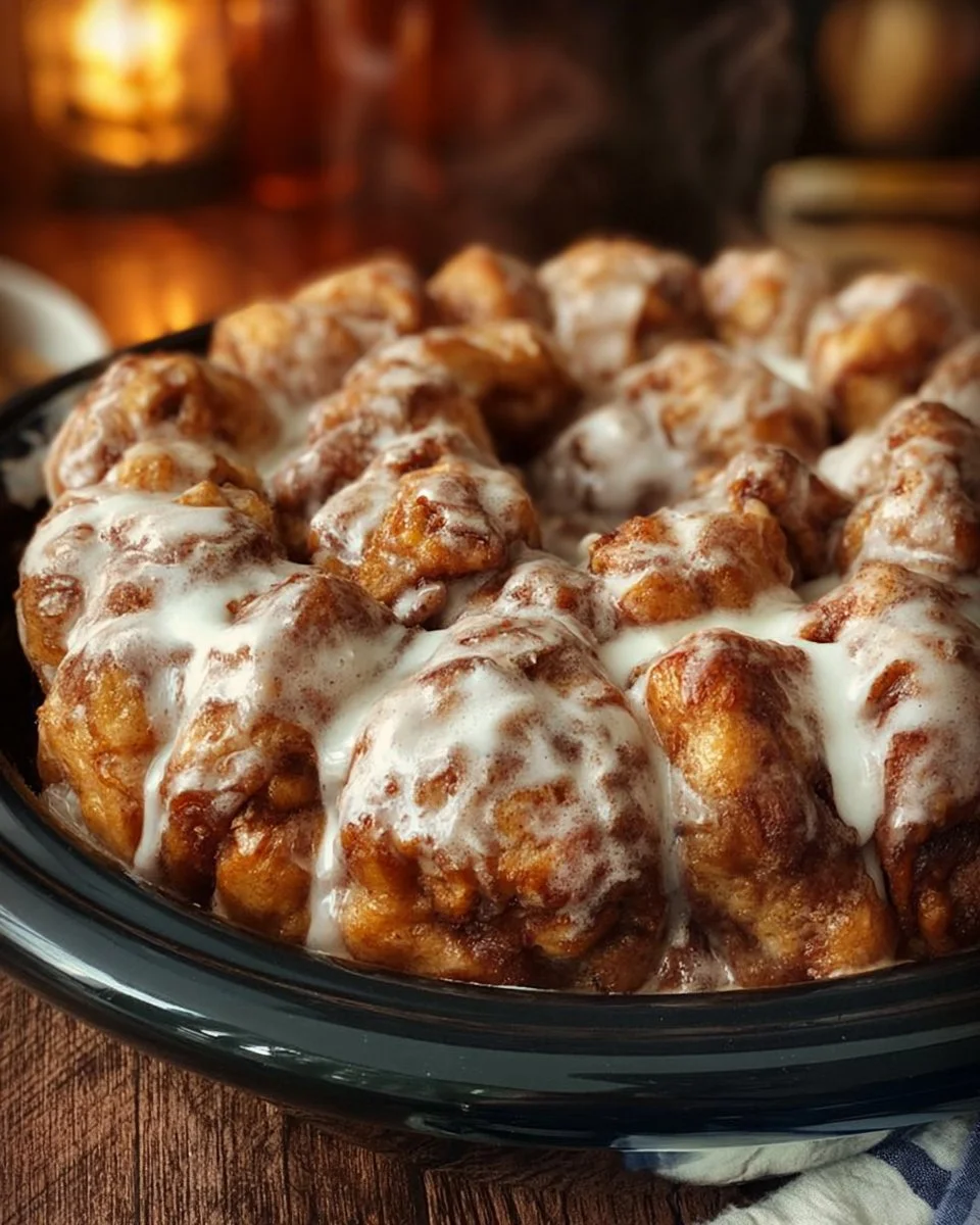 Crockpot Cinnamon Roll Monkey Bread