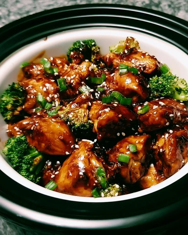 Delicious 5-ingredient Crockpot Teriyaki Chicken ready to serve