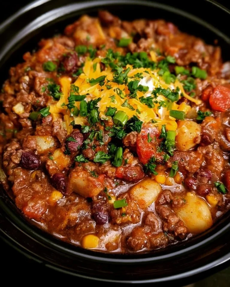 Delicious easy cowboy casserole dinner in a baking dish