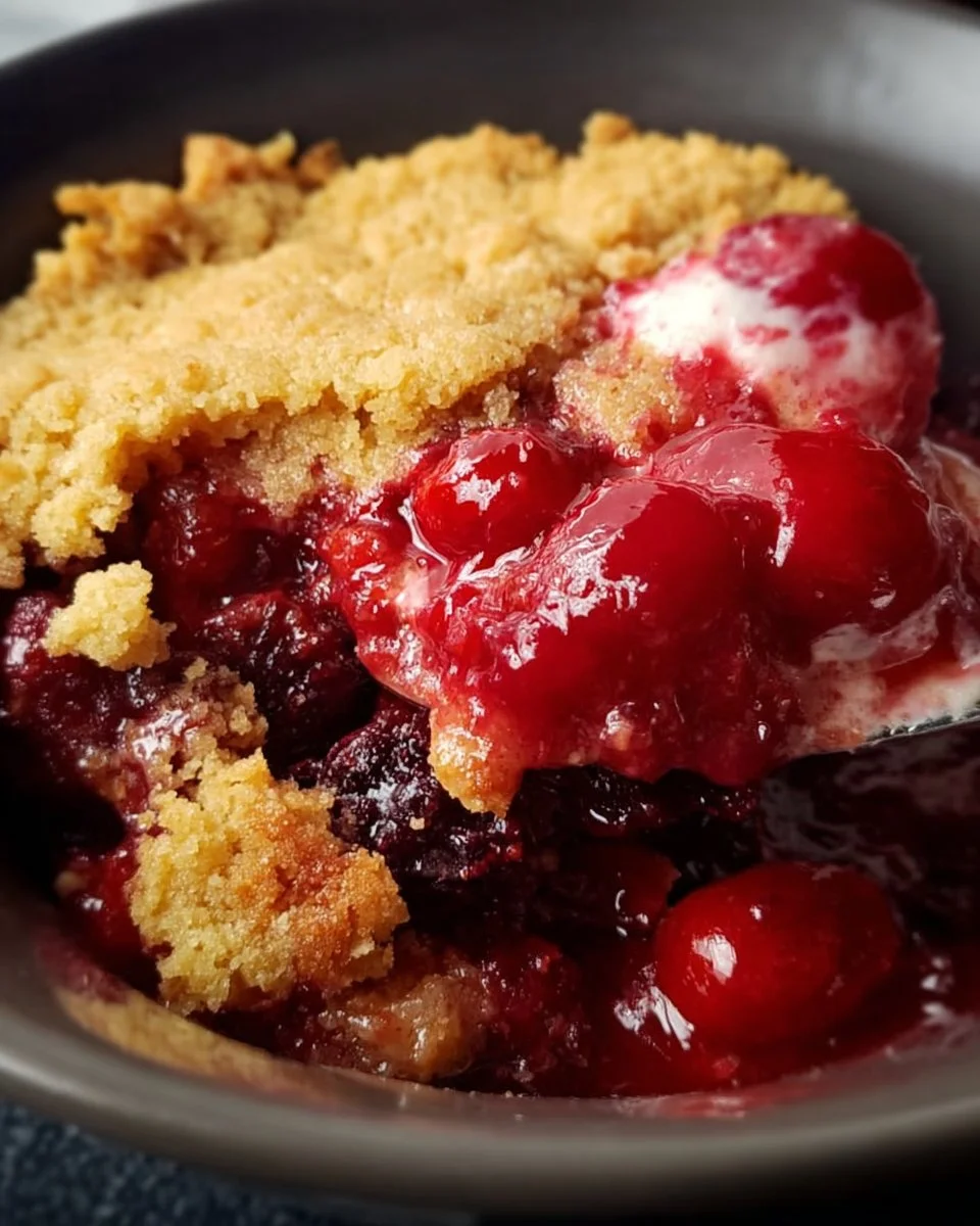 Easy Crock Pot Cherry Dump Cake