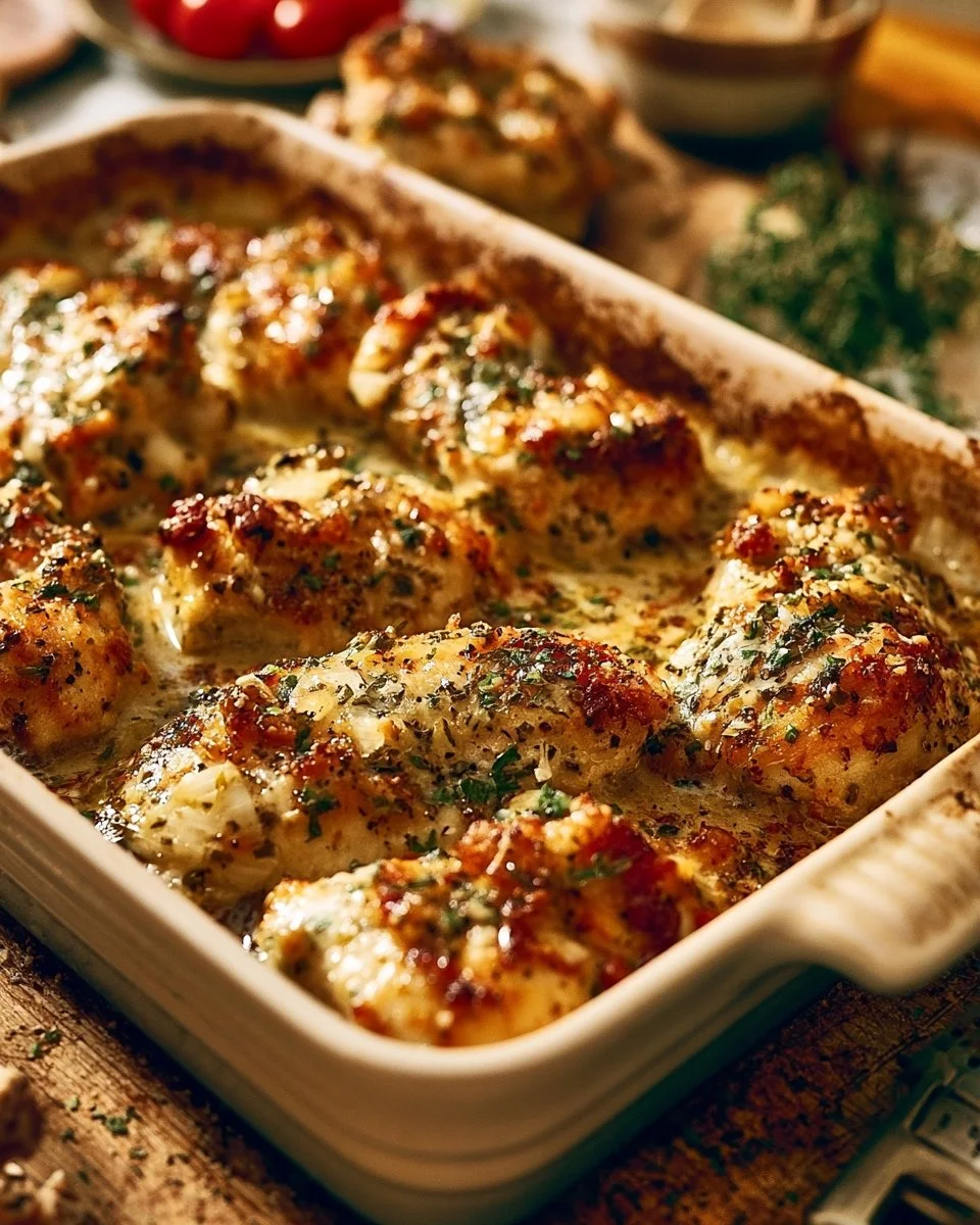Easy Garlic Parmesan Chicken Bake