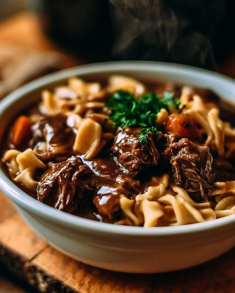Slow Cooker Beef & Noodles
