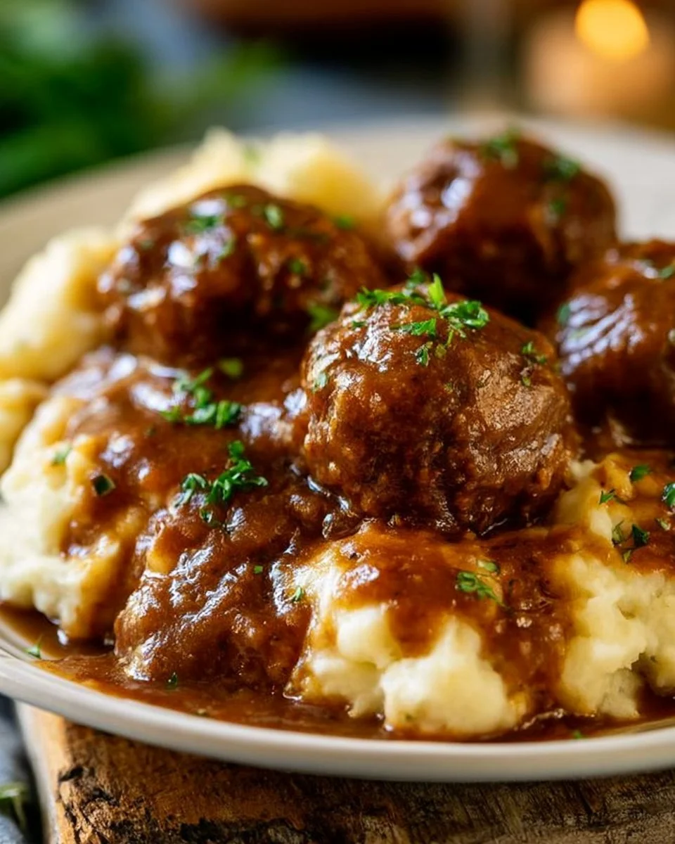 Slow Cooker Salisbury Steak Meatballs: Family-Friendly Comfort