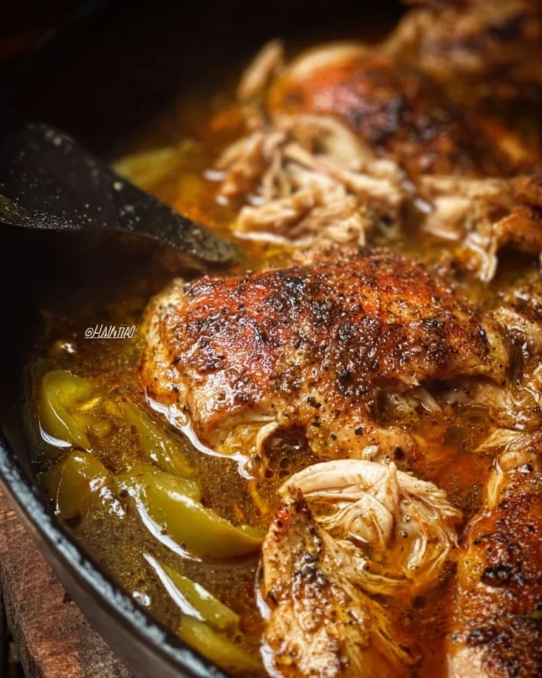 Plate of Easy Mississippi Chicken with herbs and spices