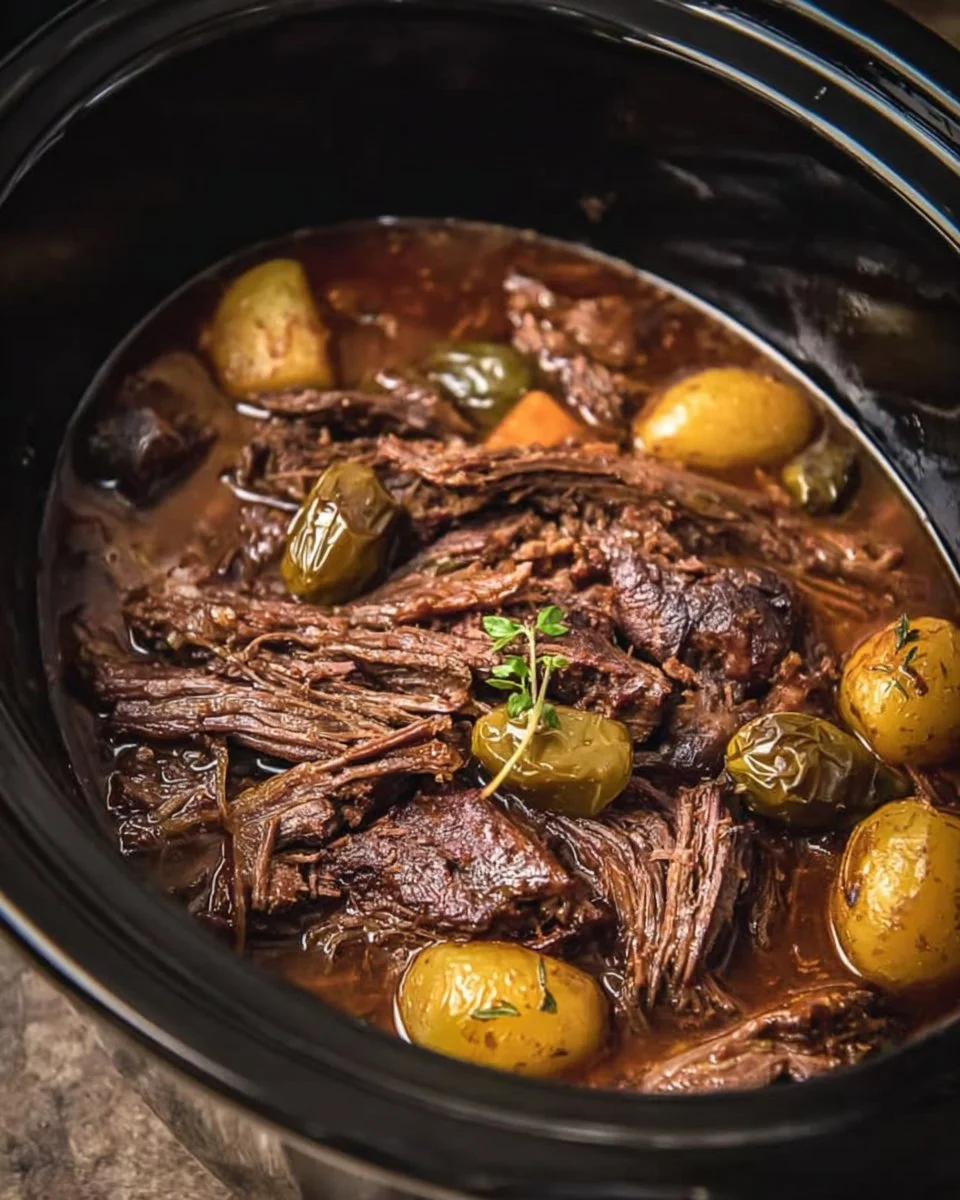 Easy Slow Cooker Mississippi Pot Roast