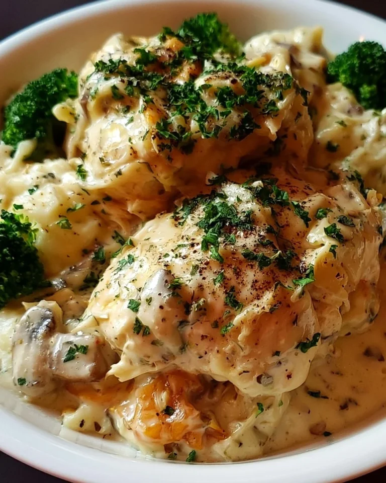 Heavenly slow cooker chicken delight served with vegetables.