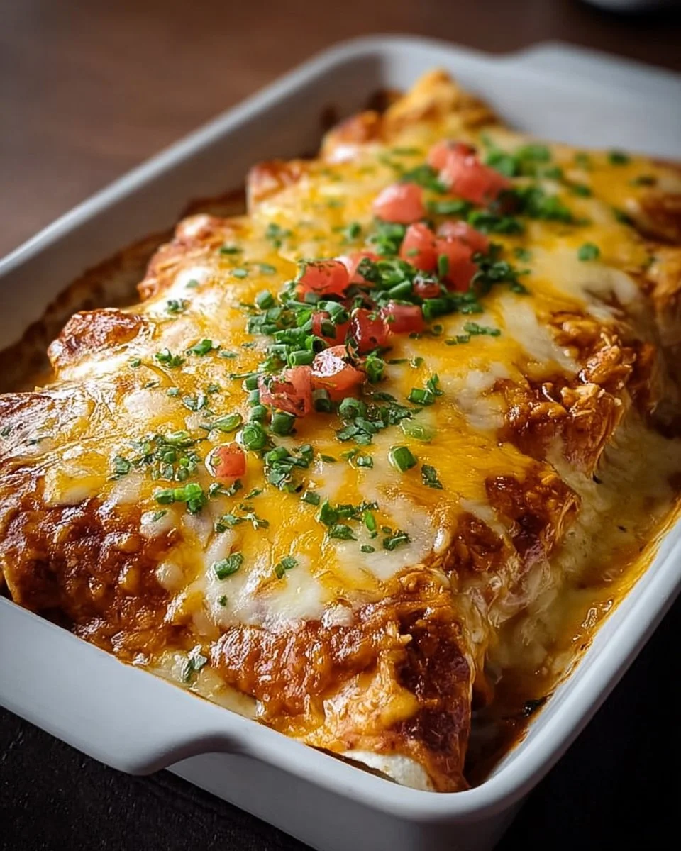 Delicious queso chicken enchiladas served on a plate