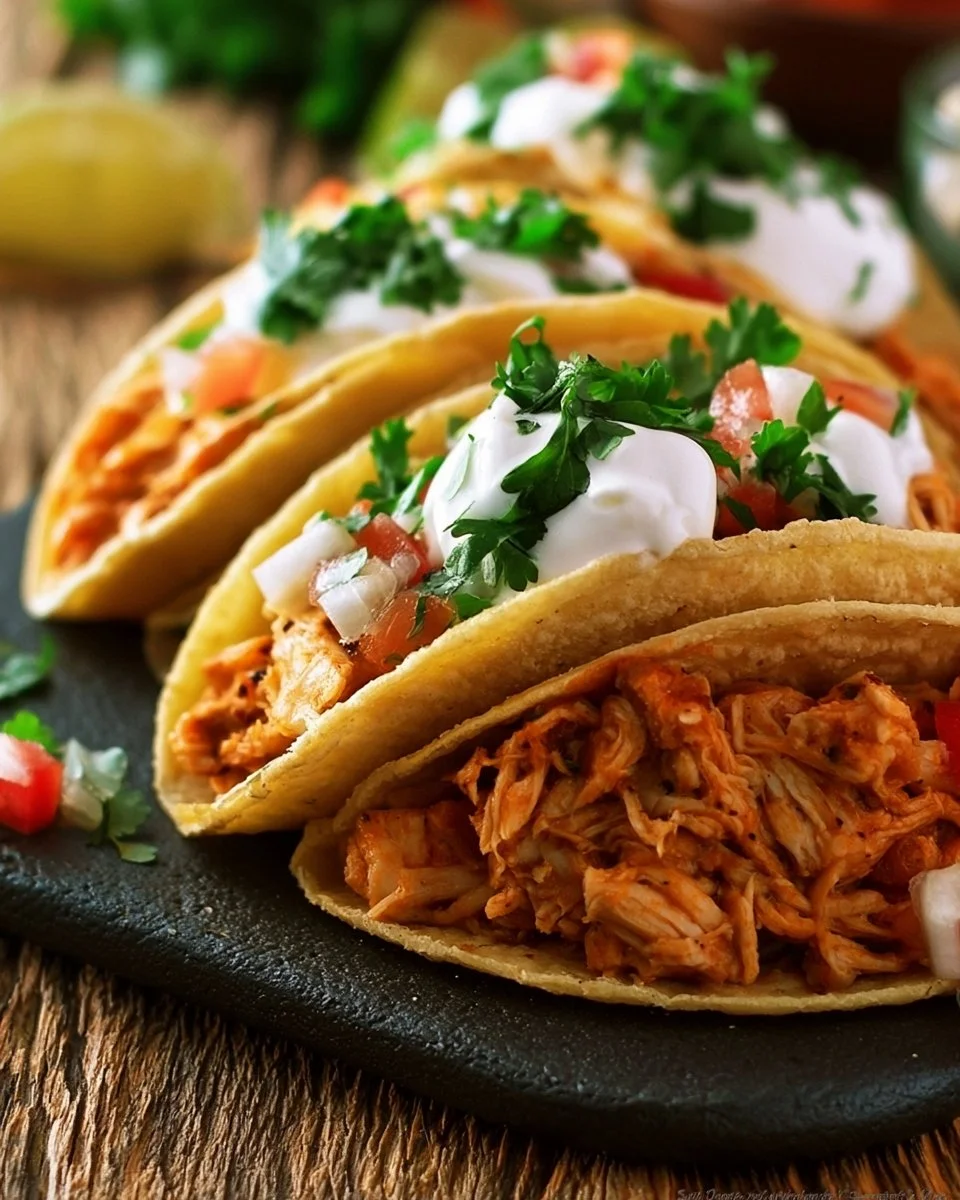 3-Ingredient Crock Pot Chicken Tacos