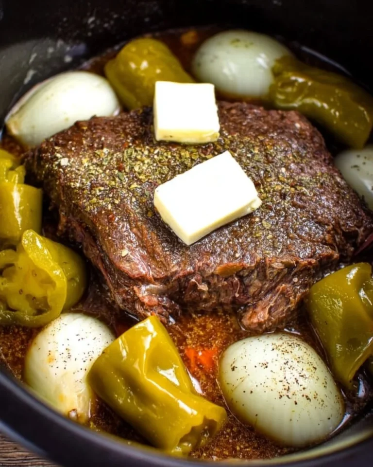 Delicious Instant Pot Mississippi Pot Roast cooked to perfection.