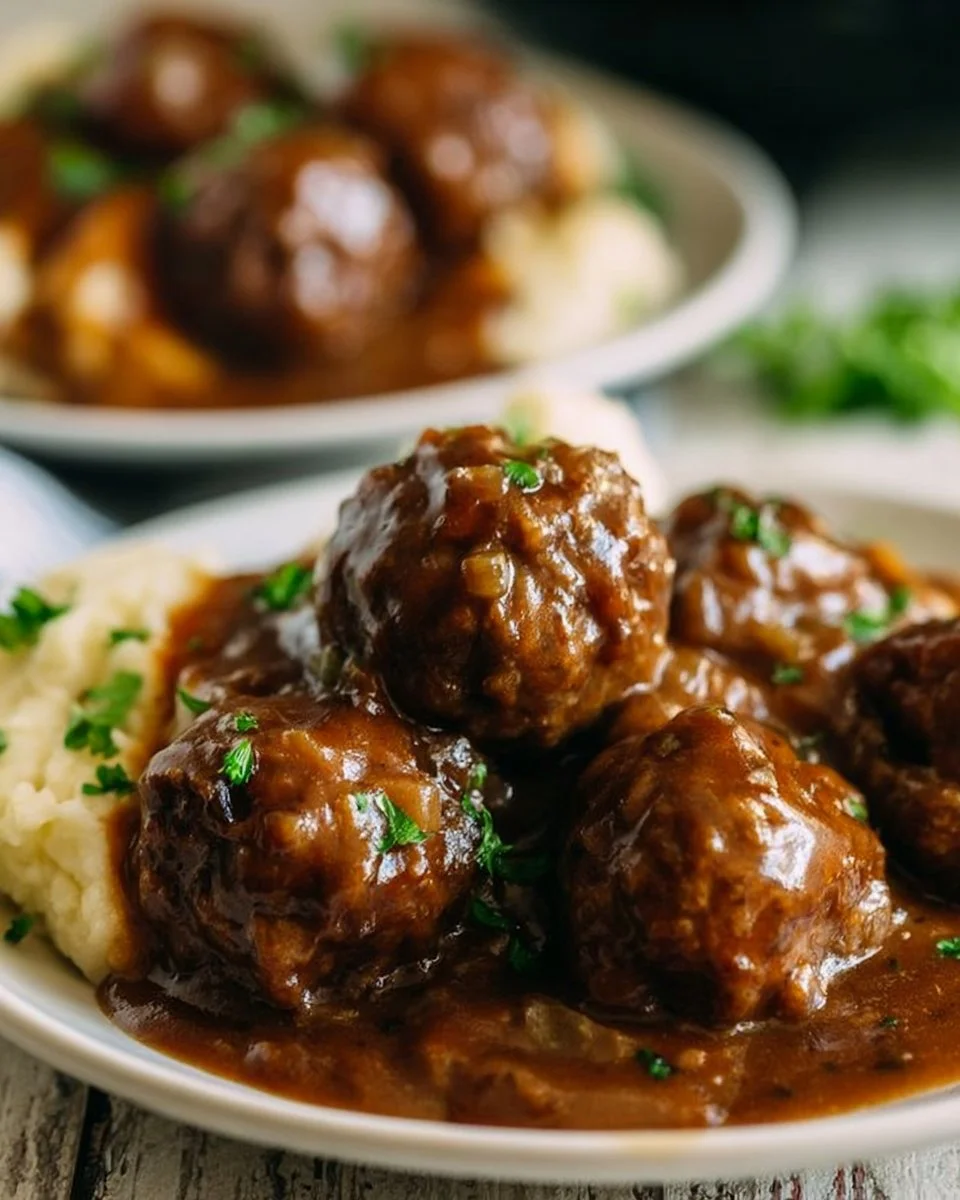 Slow Cooker Salisbury Steak Meatballs: Family-Friendly Comfort