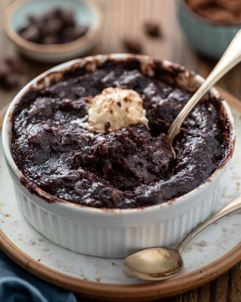Slow Cooker Brownie Pudding