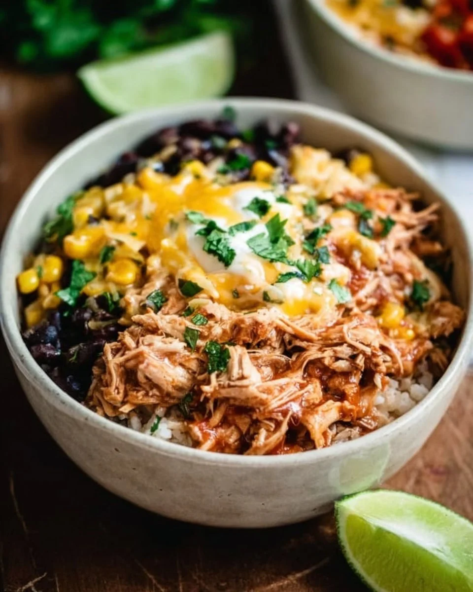 Slow Cooker Chicken Burrito Bowls