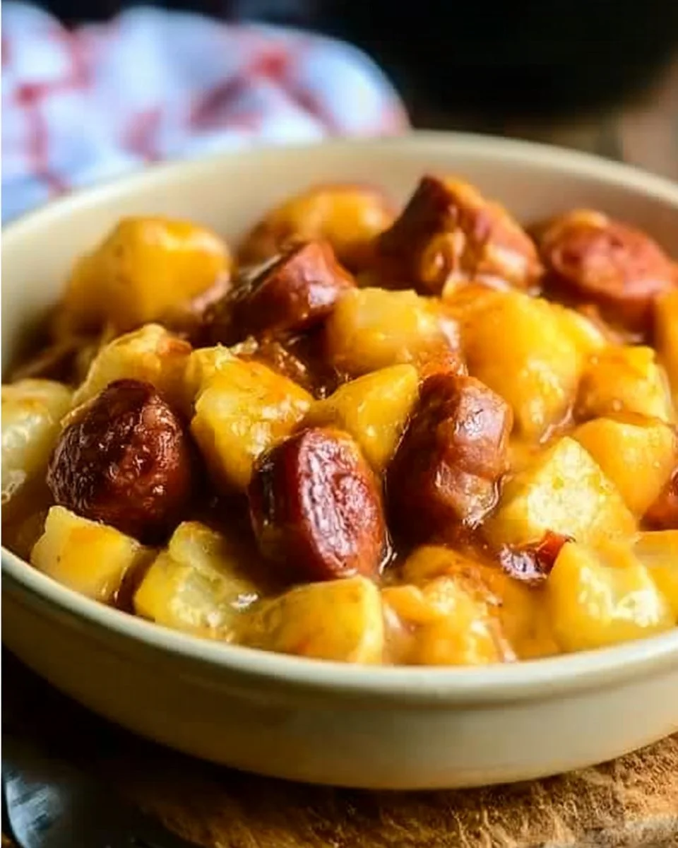 Slow Cooker Sausage and Potato Casserole | Easy Meals