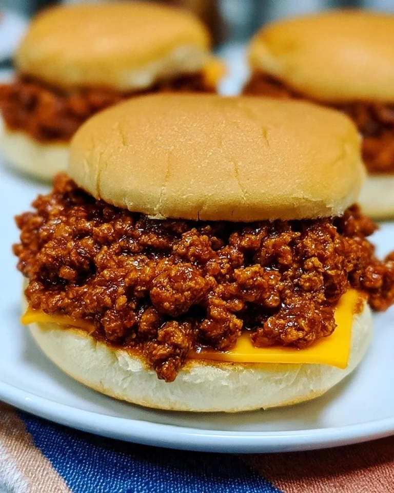 Delicious slow cooker sloppy joes served on a bun for dinner