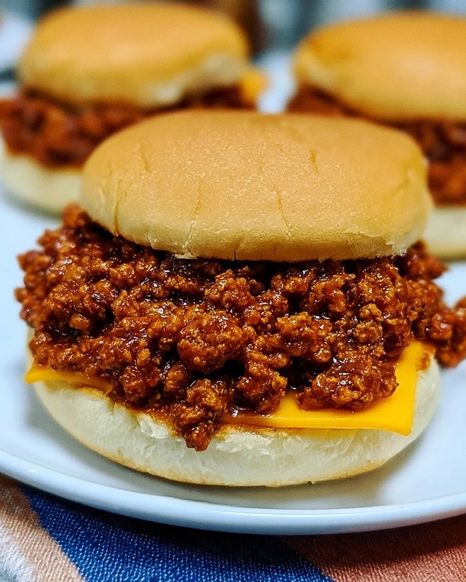 Delicious slow cooker sloppy joes served on a bun for dinner