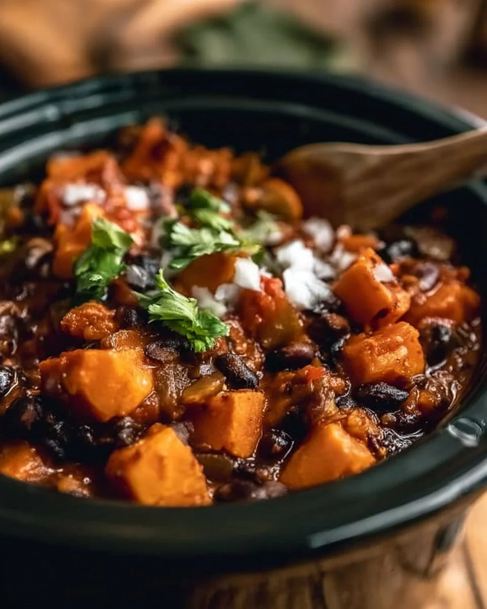 Crock Pot Sweet Potato Black Bean Chili