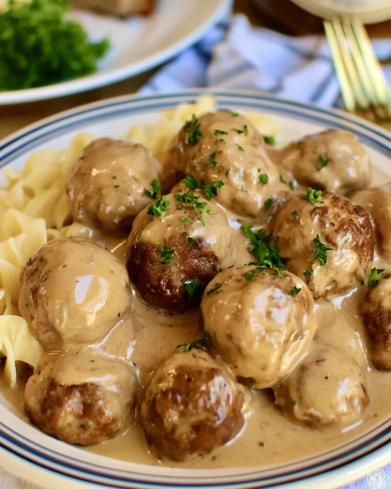 Crock Pot Swedish meatballs in a serving dish, perfect for easy meal prep.
