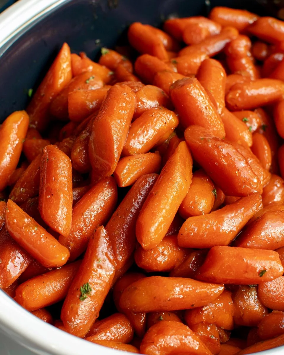 A delicious serving of crockpot honey glazed carrots