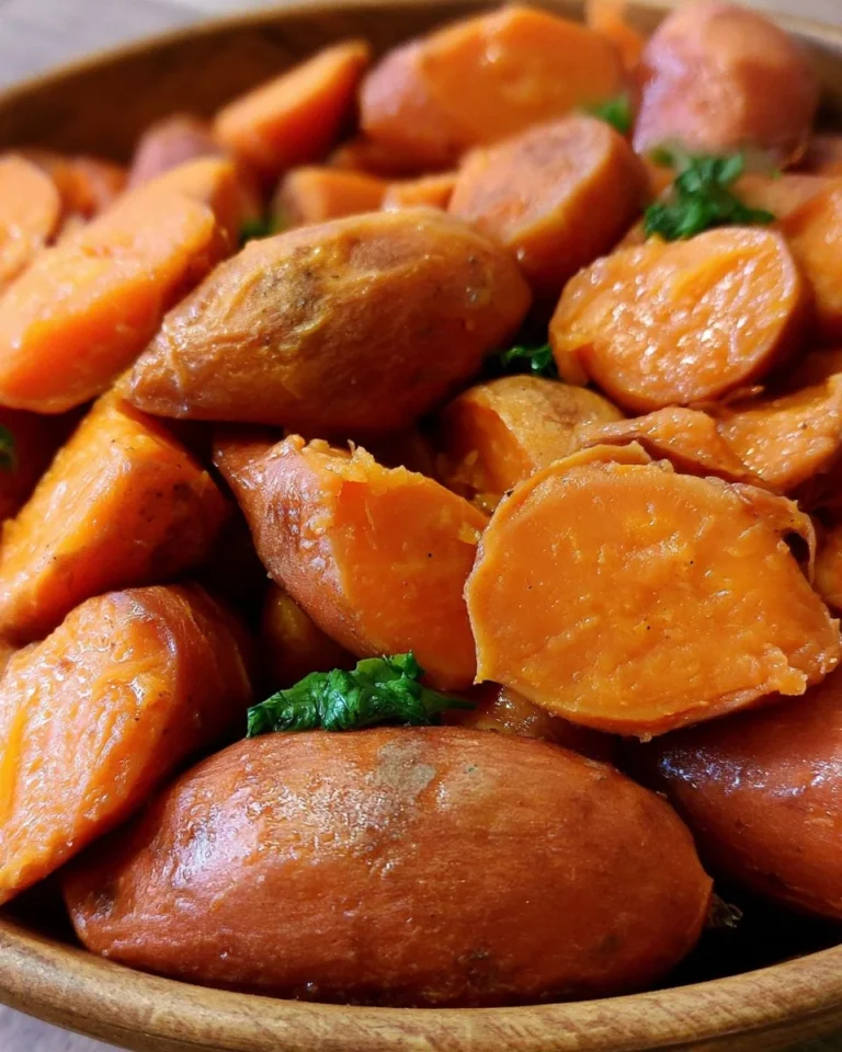 Delicious Crockpot sweet potatoes served in a bowl