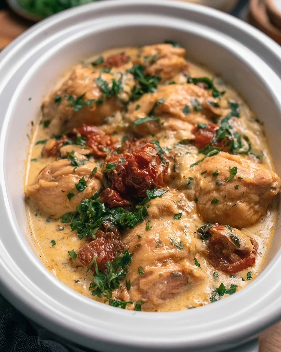 Crockpot Tuscan Chicken recipe