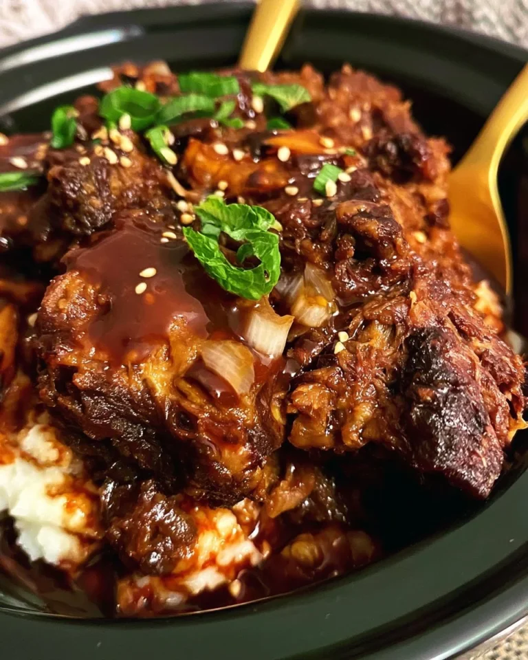 Delicious 5 ingredient crockpot dessert ready to serve.