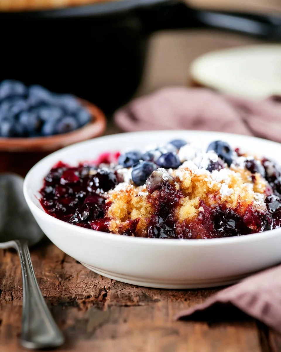 Slow Cooker Blueberry Dump Cake