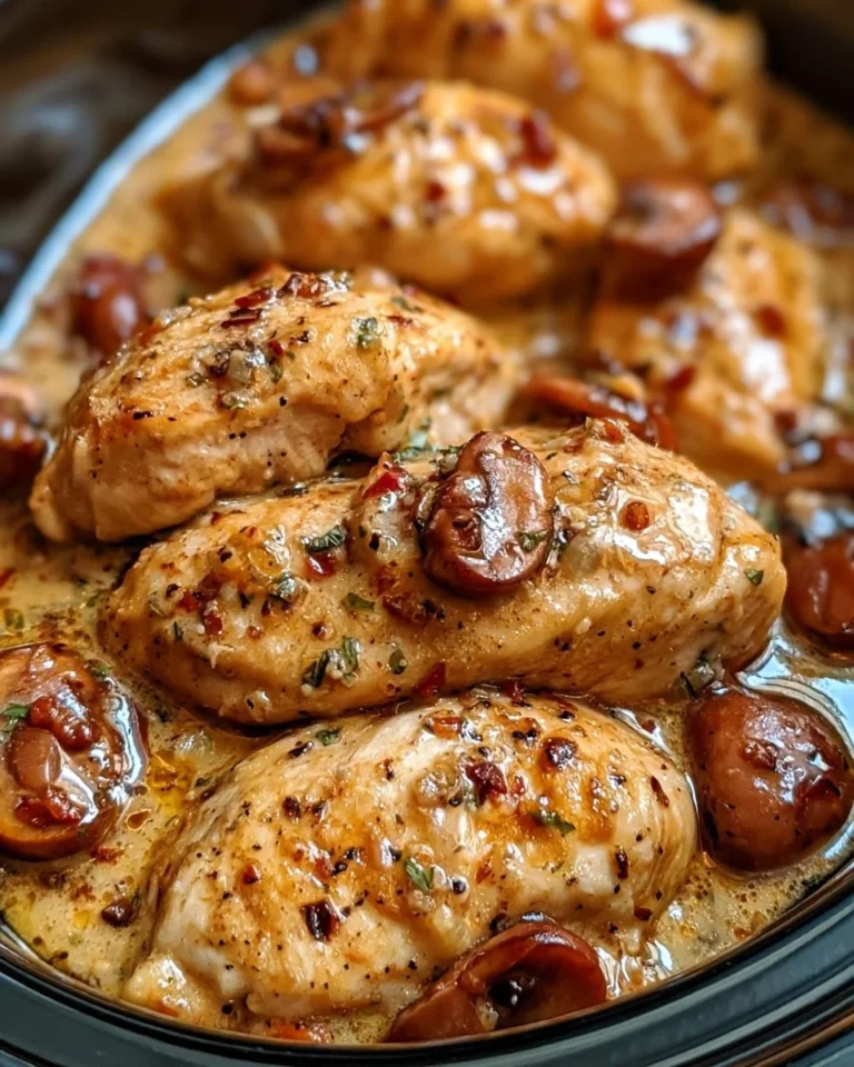 Delicious Marry Me Chicken made in a convenient dump and go crockpot