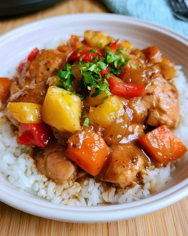 Slow cooker chicken with pineapple juice recipe dish